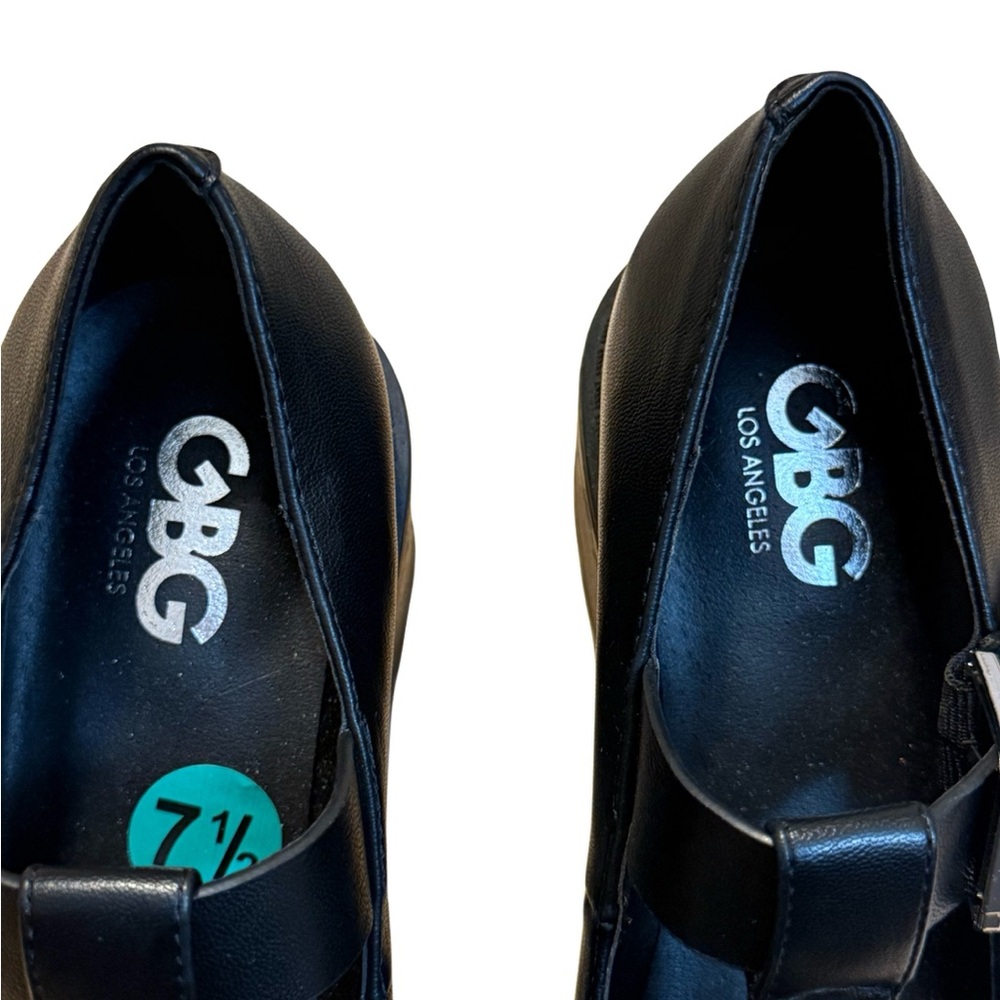 GBG Los Angeles Black Buckle Shoes - Picture 5 of 8